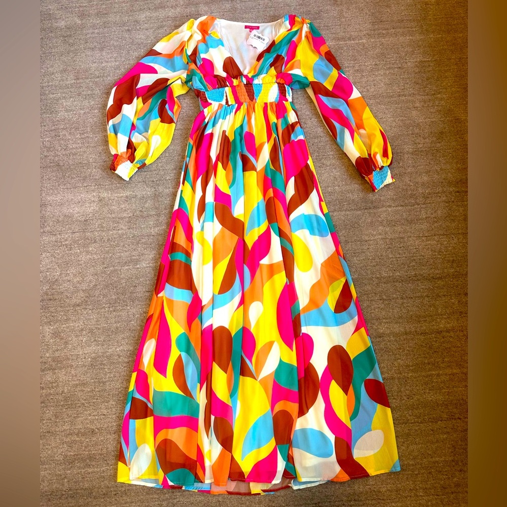 Flying Tomato Maxi Dress NWT Size L Colorful